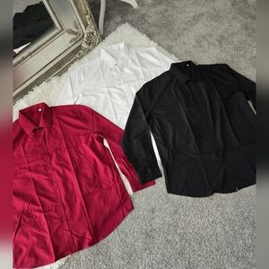 Luxury Collection Casual Long Sleeve Button Down Shirts. Bundle of 3. Si…